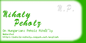 mihaly peholz business card